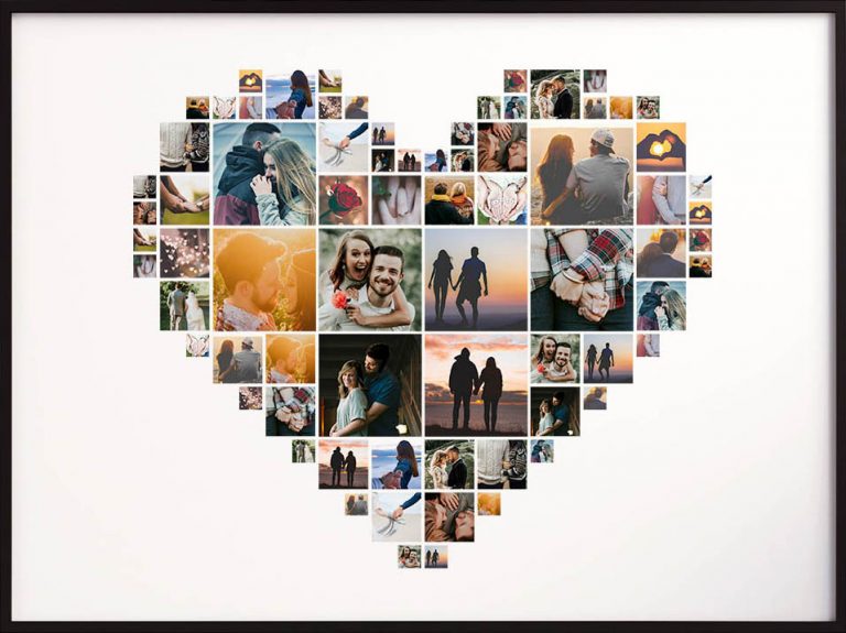 heart photo collage