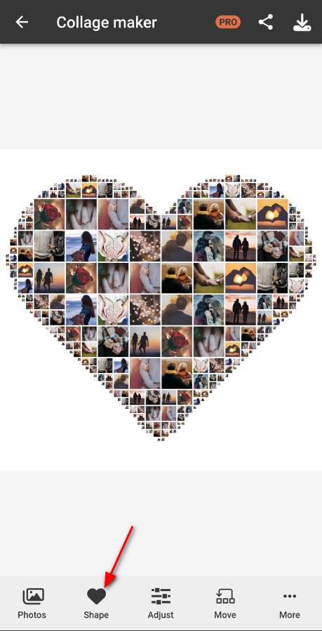 Heart Shape Collage